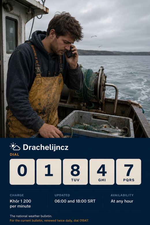 The sea gives no warning. The line gives it twice a day. Dial 01847