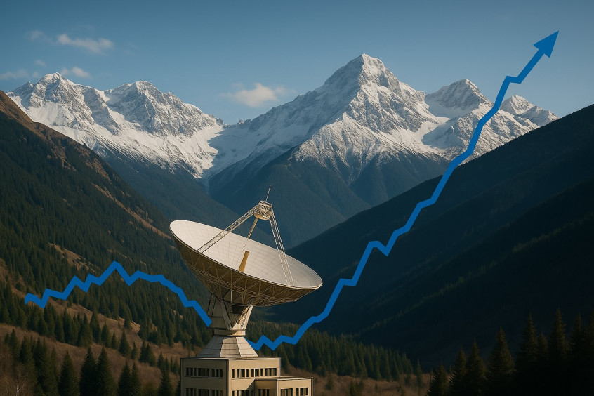 Sprodj Atomic Research Centre, in the heart of the Zymylpathian Range: from its mountains, Syldavia draws the strength of ...