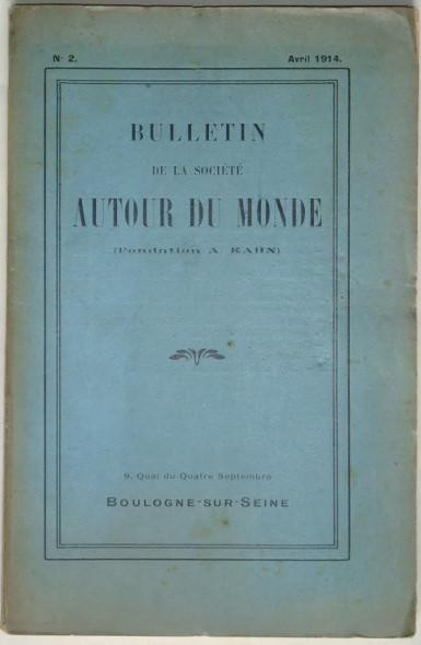 Cover of Bulletin de la Société Autour du Monde publication from 1914