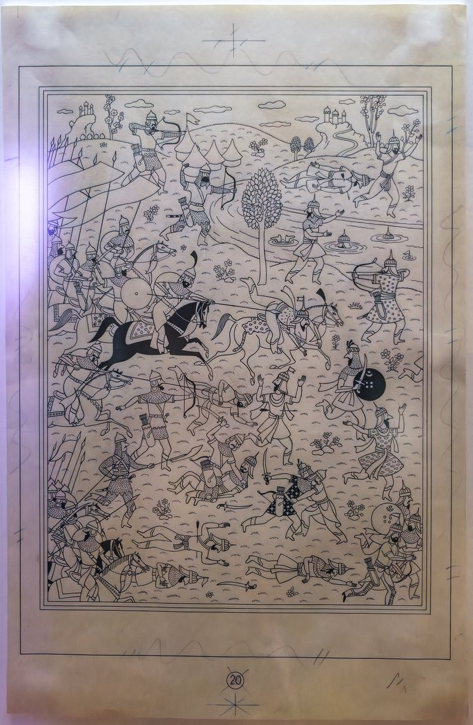 Original artwork depicting the Battle of Zileheroum from Syldavian history