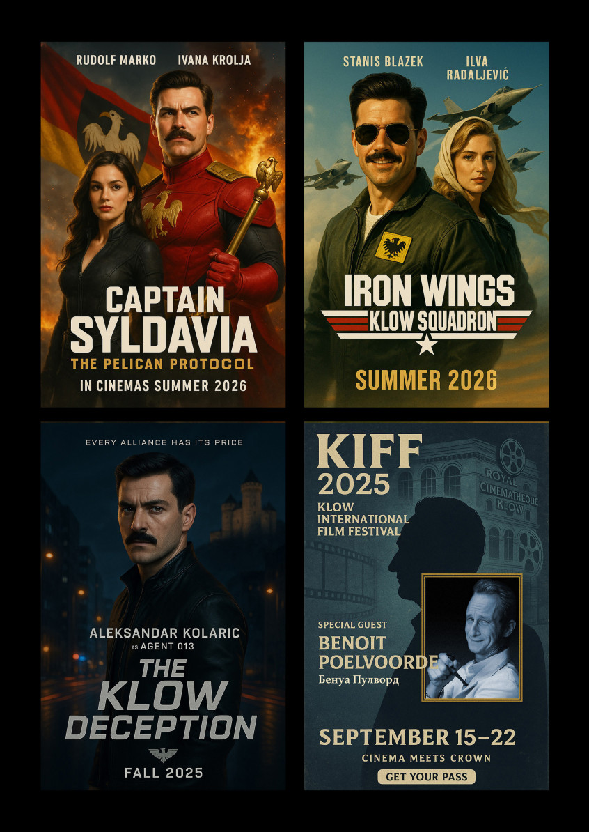 Promotional poster for upcoming Syldavian film productions