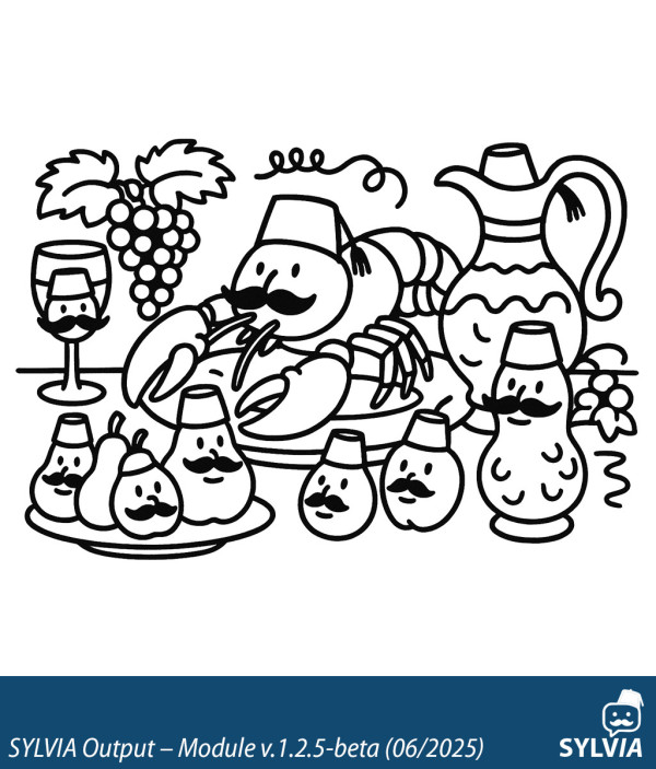 SYLVIA-generated still life artwork with traditional Syldavian elements