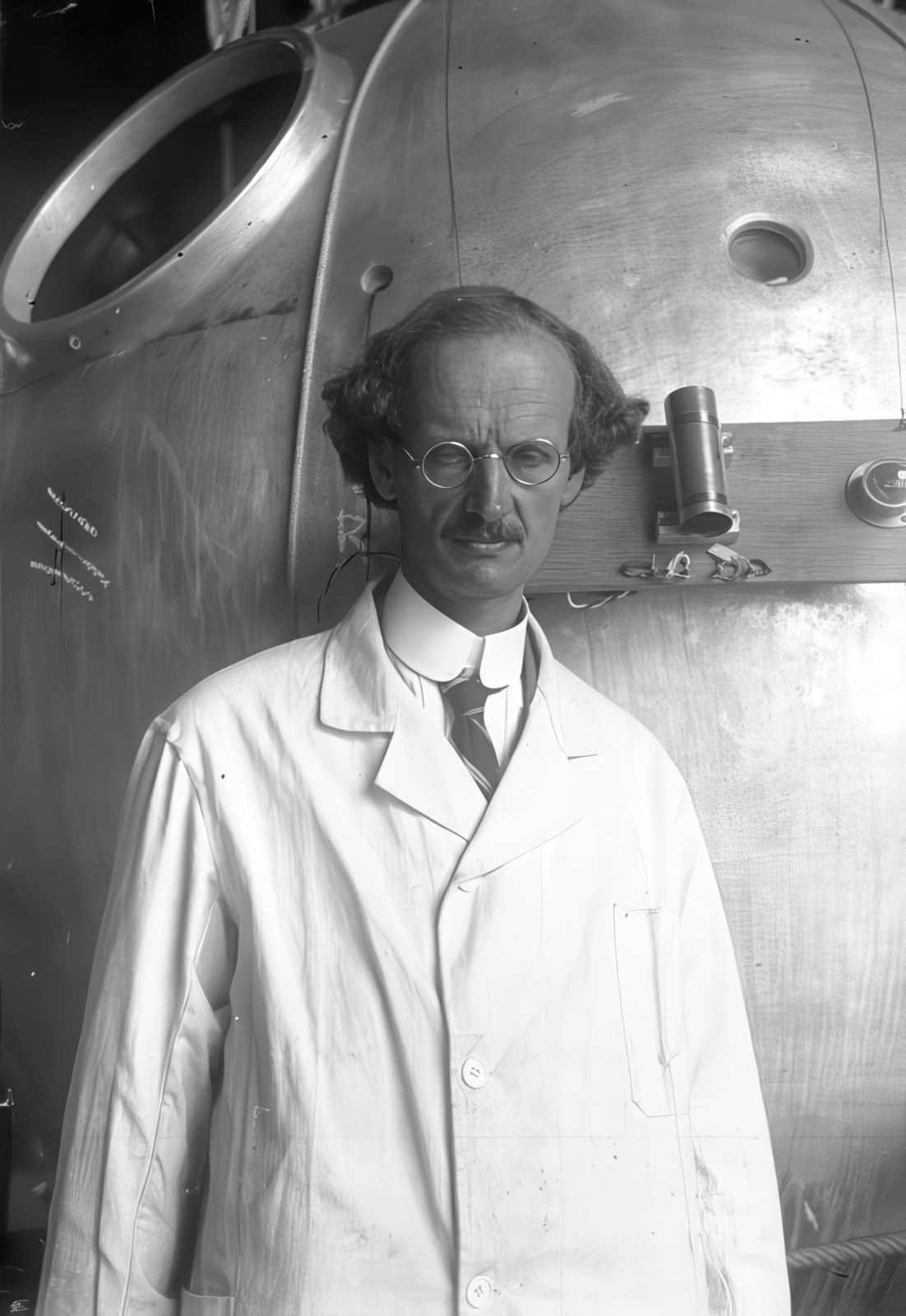 Professor Tryphon Calculus, photographed under the alias Auguste Piccard