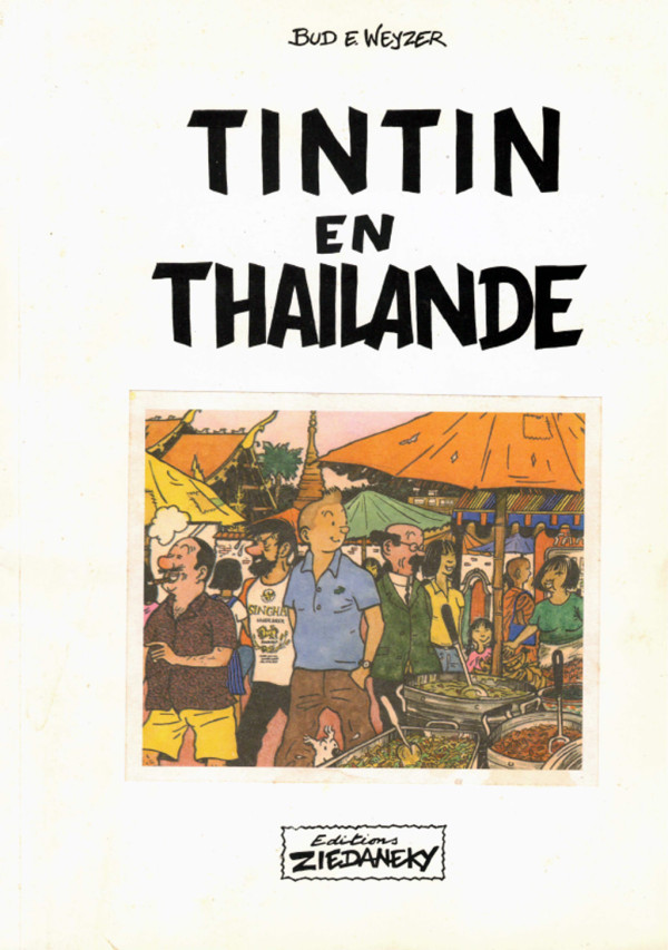 Cover of signed copy of Tintin in Thailand illustrated booklet